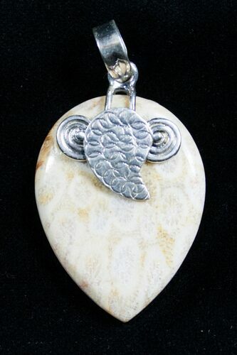 Beautiful Fossil Coral Pendant #7710